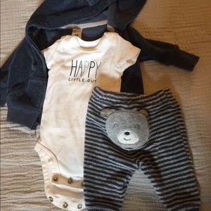 Handsome Newborn boy matching outfit